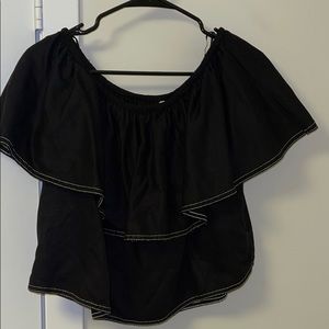 Black off the shoulder top from ZARA